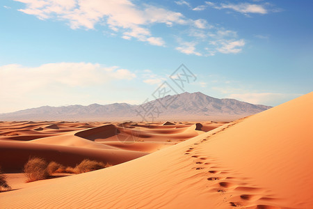 壮观的沙漠景区背景图片