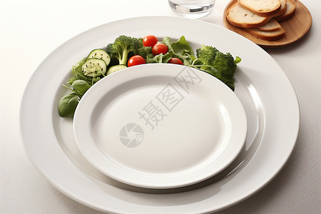餐盘中的蔬菜摆盘图片