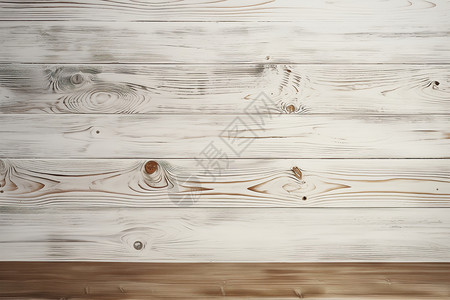 浅色木质装饰墙与棕色木地板图片