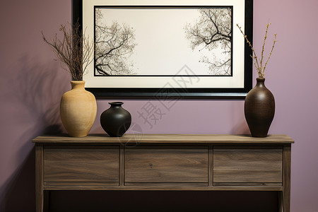 艺术感室内木桌装饰图片