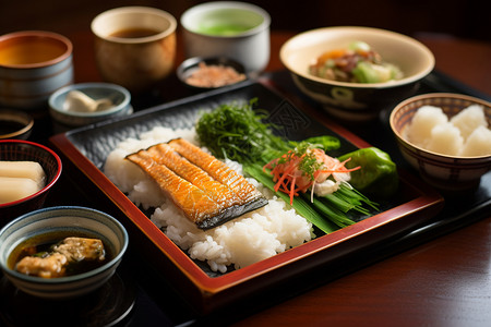 日式料理餐盒图片