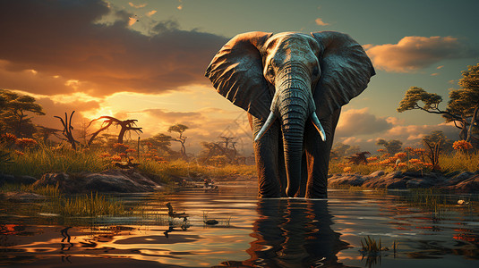 非洲的大象图片