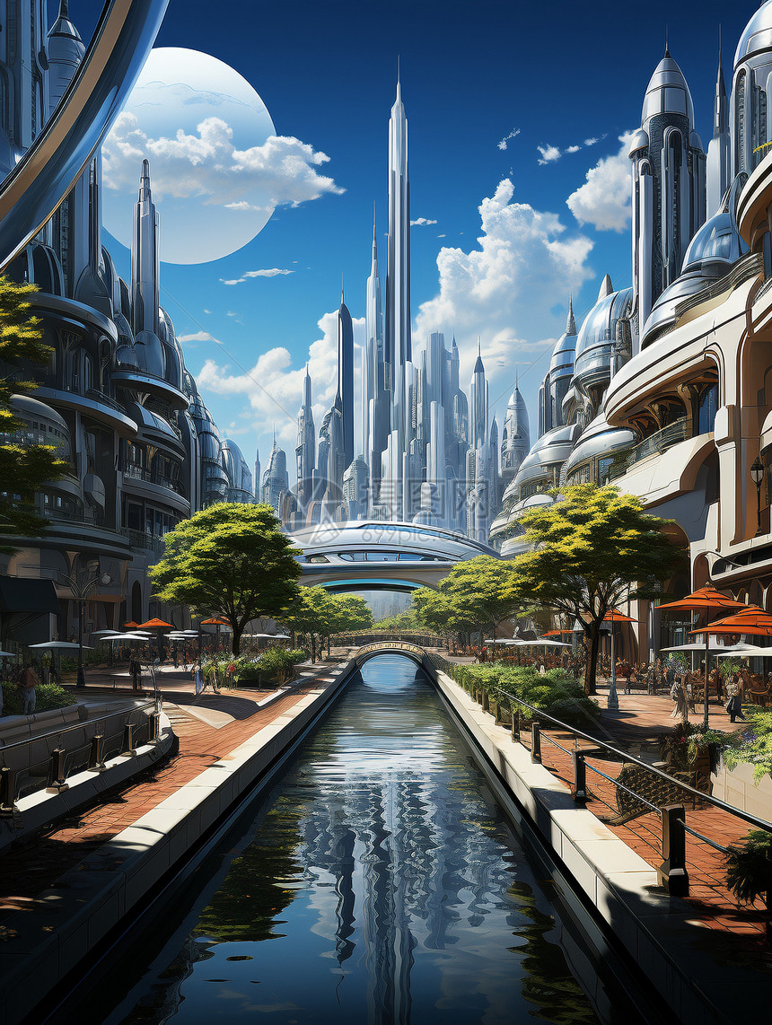 未来都市建筑景观图片