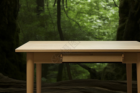 手工制作的木质餐桌图片