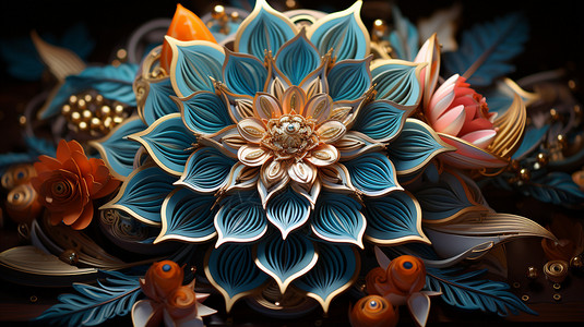 复杂的花瓣艺术品背景图片
