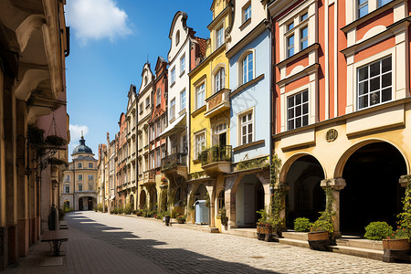古老的欧洲街道建筑景观图片