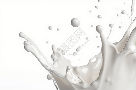 创意飞溅的牛奶液体背景图片