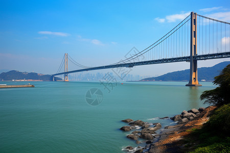 城市交通的清马大桥景观高清图片