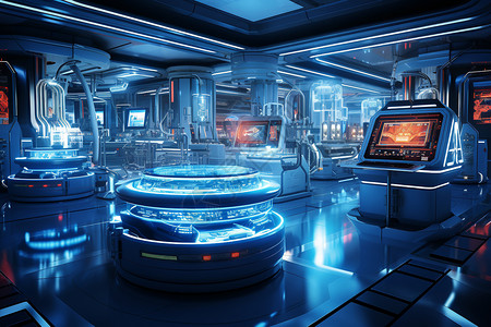 未来派科学实验室背景图片