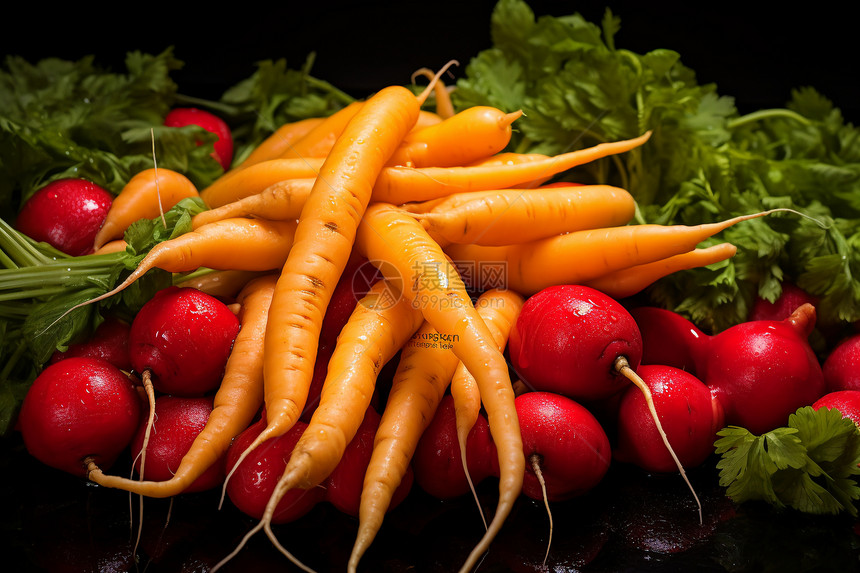 营养丰富的健康萝卜图片