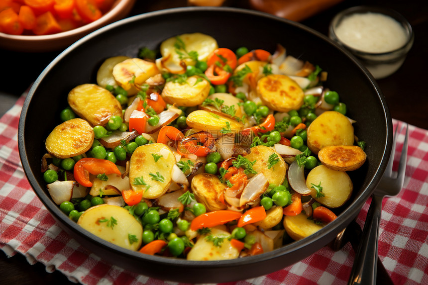 健康美食的蔬菜拼盘图片