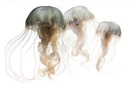 美丽的水母背景图片