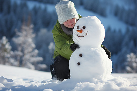 堆雪人乐趣乐趣女士高清图片