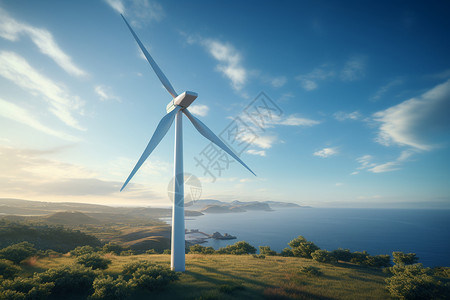 电力风车素材风力发电机组背景