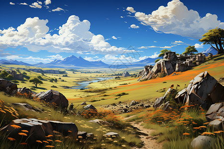 内蒙古草原上的风景图片