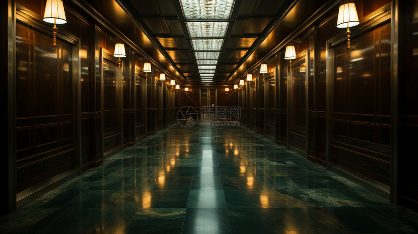 酒店大理石走廊图片