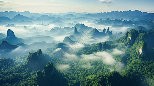 雄伟壮观的张家界风景区高清图片