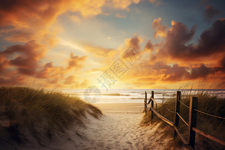 阳光海滩背景图片