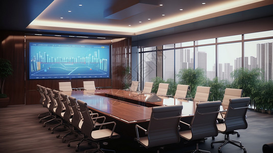 现代化的企业会议室图片