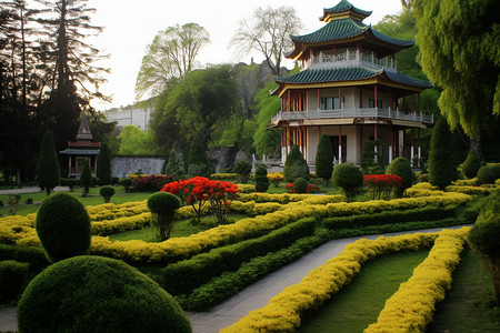 古典花园建筑图片