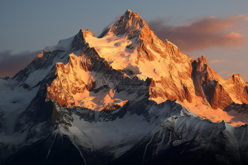 雪山的山峰图片