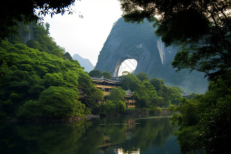 水天相融的自然风景图片