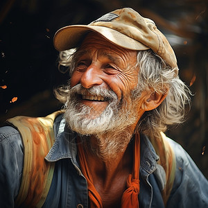 温暖的白发的老人背景图片