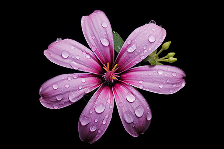 绘画中心盛开中的紫色花朵背景