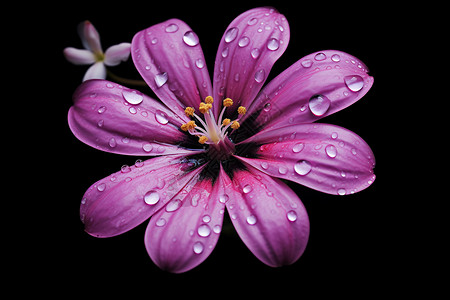 花朵上的水滴高清图片