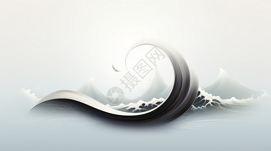 创意海浪设计标志图片