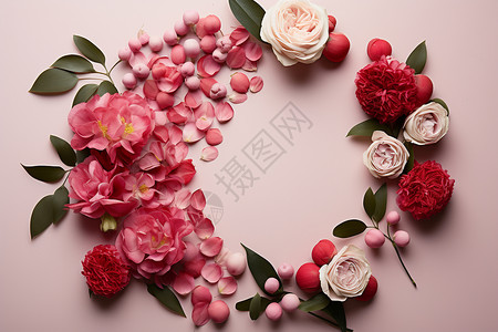 女性节庆祝活动中的花朵装饰背景图片