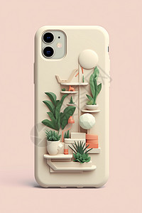 植物背景的手机壳背景图片