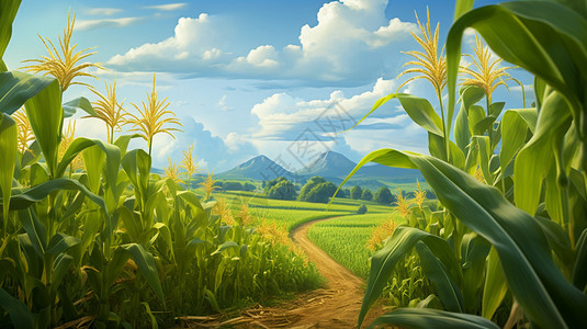 田间成熟的玉米图片