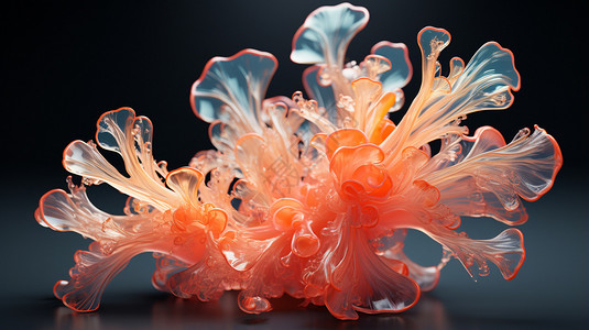 粉色的水晶珊瑚背景图片
