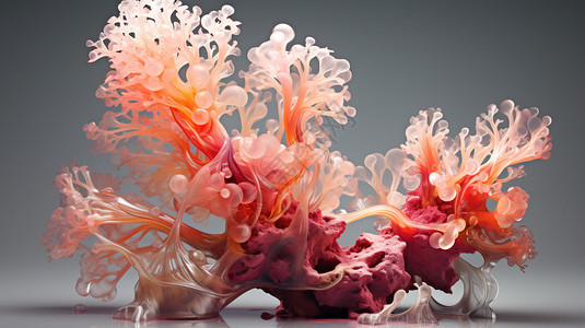美丽的水晶珊瑚背景图片