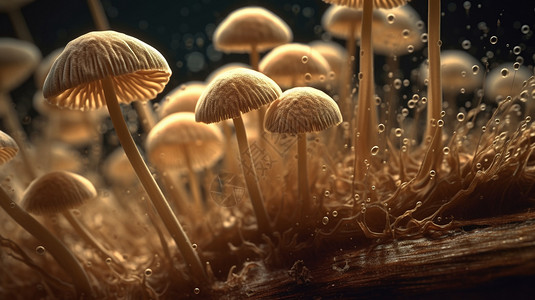 真菌孢子视角图片