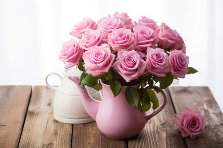 浪漫的粉色玫瑰图片