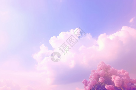 空中美丽的紫色云层背景图片