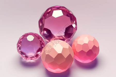 创意艺术的3D钻石球图片
