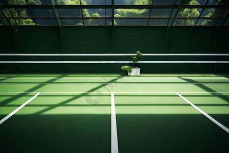 绿色网球场图片