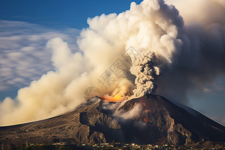 自然的熔岩火山图片