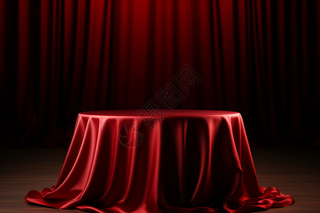 红色台子舞台上的颁奖台背景
