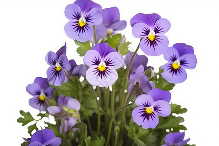 白色背景中的紫色花朵图片