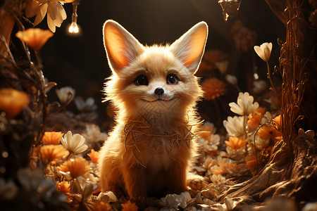唯美和谐的自然狐狸背景图片