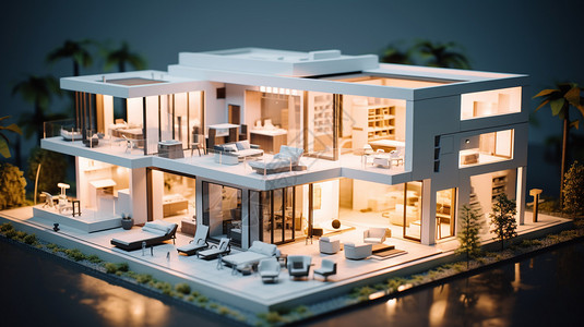 豪华的别墅模型图片