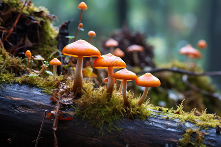 野外生长的蘑菇高清图片