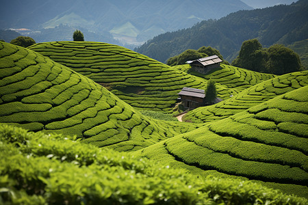 手工采摘中国农村的美丽风景背景