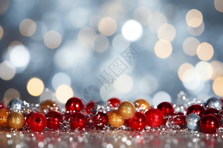 闪亮的圣诞节装饰球图片