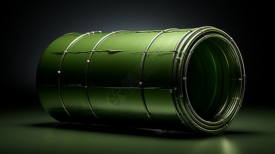 绿色圆柱形产品底座背景图片