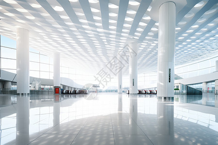 现代化的机场候机厅背景